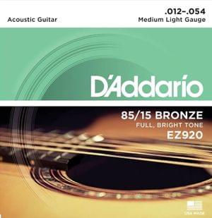 D’Addario EZ920 85 15 Bronze 12 Strings Acoustic Guitar Set