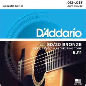 D Addario EJ11 80 20 Bronze Extra Light Acoustic Strings