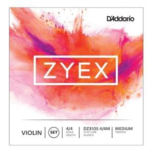 Daddario Zyex DZ310S Violin strings 4 4 Medium Tension