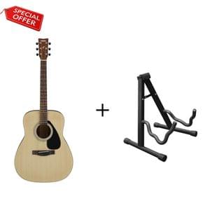 Yamaha F280 Natural Acoustic Guitar with Stand Combo Package