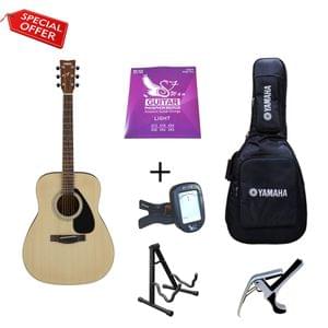 Yamaha F280 Guitar with Gig Bag Strings Tuner Capo and Stand Combo