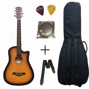 Belear I-280-CTBS Couturier 38 Inch Tobacco Brown Sunburst Cutaway Acoustic Guitar With Bag , Strap , String and Picks