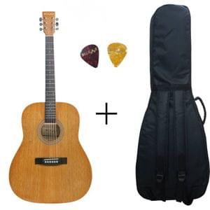 Belear K-610MAH Vega King Size Jumbo Okoume Dreadnought Acoustic Guitar With Bag and Picks