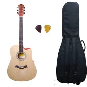 Swan7 41C Maven Series Spruce Wood Natural Matt Acoustic Guitar With Bag and Picks
